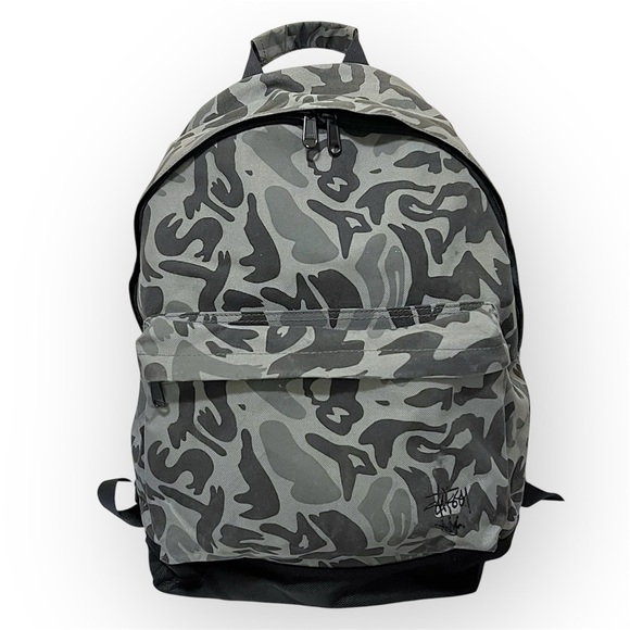 Stussy Camo backpack Original Gear, grey/black 14”x15”x9” - Picture 1 of 14